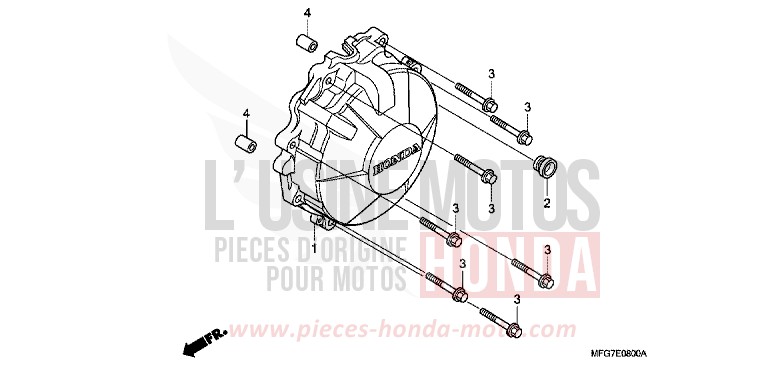 GENERATORABDECKUNG von Hornet ABS CANDY XENON BLUE (PB324) von 2007